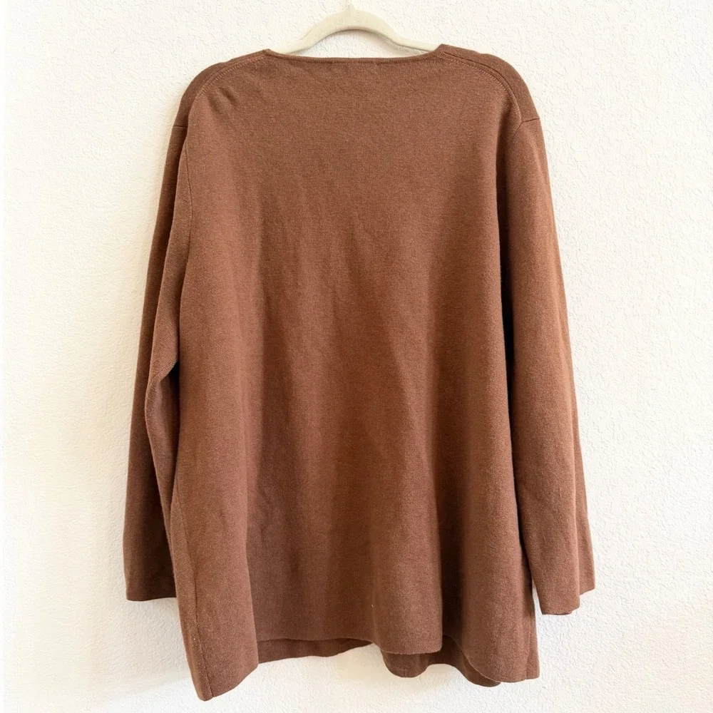 J.Crew Giselle Sweaterblazer in Heather Walnut Brown Merino Wool Blend Cardigan‎